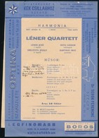 1935-1937 Szeged, Harmonia 4 Db Műsor Prospektusa, A Felső Sarkoknál összeragasztva. - Sin Clasificación