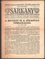 1939 A Sárkány, A Törzsökös Magyar Nép és Magyar Származású értelmiségi Kisebbség önvédelmi Lapja II. évfolyam 3. Szám,  - Ohne Zuordnung