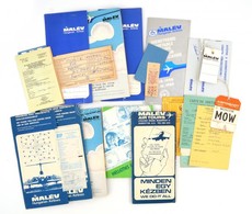 1982 Malév Menetrend, Utazási Nyomtatványok, Beszállókártyák - Sin Clasificación