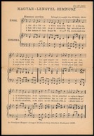 1938 Magyar-lengyel Himnusz. Kotta 4p. - Sonstige & Ohne Zuordnung