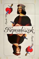 1986 Képvadászok Magyar Film Plakátja, MOKÉP, Hajtott, Celluxos Ragasztásokkal, 84×56 Cm - Other & Unclassified