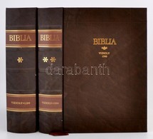 Vizsolyi Biblia. I-II. Köt. Bp., 1981, Helikon Kiadó, (Kner Nyomda.) Kiadói Aranyozott, Bordázott Gerincű, Dombornyomott - Ohne Zuordnung