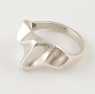 Ezüst(Ag) Modern Gyűrű, Jelzett, Méret: 55, Nettó: 5,2 G - Sonstige & Ohne Zuordnung