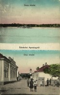 T2/T3 1919 Apostag, Duna Részlet, Gőzhajó, Utcakép, Takarékpénztár, Evangélikus Templom - Ohne Zuordnung