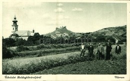 T2/T3 1936 Boldogkőváralja, Bodókő (Boldogkő) Vára, Templom. Lehrbaum Fényképész Kiadása (EK) - Unclassified