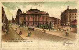 T2/T3 1902 Budapest VIII. Kerepesi út, Népszínház. Gustav Ertel Litho   (EK) - Unclassified