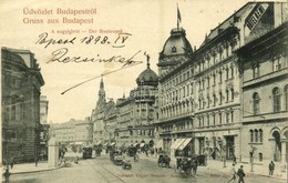 T2/T3 1898 Budapest VIII. Nagykörút, Hotel Rémi Szálloda, M. Kir. Technológiai Iparmúzeum, Villamos. Schmidt Edgar 1828. - Ohne Zuordnung