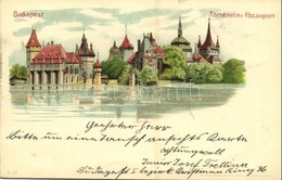 T2 1899 Budapest XIV. Városliget, Történelmi Főcsoport, Vajdahunyad Vára. Kunstanstalt 'Kosmos' S. IX. Litho - Unclassified