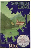 T2 1933 Bükk, MÁV Belföldi Turisztikai Reklám, Magyar Államvasutak Vonathálózatának Térképe S: Bartha - Unclassified