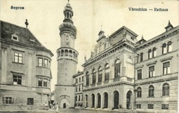 T2/T3 1919 Sopron, Városháza, Tűztorony. Kiadja Blum Náthán és Fia (fl) - Unclassified