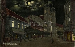 T2/T3 1914 Székesfehérvár, Utca Este, Templom, Deutsch és Rosenberg üzlete. Robicsek Sándor Kiadása (EK) - Unclassified