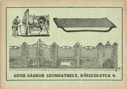 ** T4 Szombathely, Góth Sándor Lakatos és Sodronyáru Gyártó Reklámlapja. Kőszegi Utca 9. (EM) - Unclassified