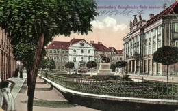 T2/T3 1915 Szombathely, Templom Tér, Szily János Szobor, Villamos (EK) - Unclassified