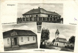 T2/T3 1951 Tótszerdahely, Községháza, Templom, Utca, Autóbusz, Földmívesszövetkezet üzlete (EB) - Unclassified