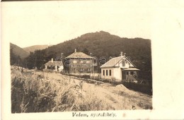 T2/T3 1935 Velem, Nyaralóhely, Villa, Szent Vid Templom. Photo + Postai Ügyn. Pecsét (EK) - Unclassified