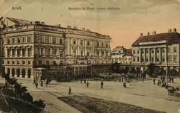 * T3/T4 1917 Arad, Színház és Nagy Lajos Szálloda, 1848-1849 Múzeum, Michl Színházi Sörcsarnok, Ifj. Klein Mór üzlete. K - Unclassified