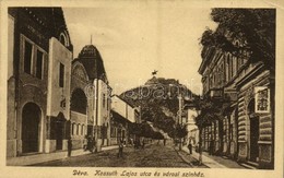 T2/T3 1916 Déva, Kossuth Lajos Utca, Városi Színház, Háttérben Vár, Fonciere Pesti Biztosító Fiókja. Laufer Vilmos Kiadá - Sin Clasificación