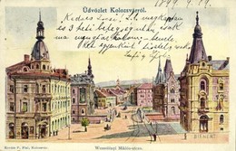T2 1899 Kolozsvár, Cluj; Wesselényi Miklós Utca. Kováts P. Fiai Kiadása / Street View S: Bienert - Unclassified