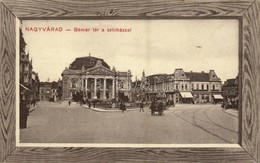 T2 1913 Nagyvárad, Oradea; Bémer Tér, Színház, Fodrász, Wéber Testvérek üzlete / Square, Theatre, Shops, Hairdresser Sal - Unclassified