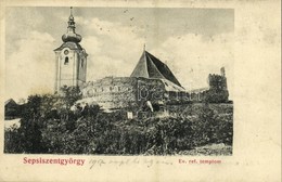 T2 1907 Sepsiszentgyörgy, Sfantu Gheorghe; Református Templom, Várfal. Benkő M. Kiadása / Calvinist Church, Castle Wall - Ohne Zuordnung