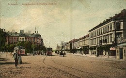 T3 Temesvár, Timisoara; Józsefváros, Bérpalota, Küttl Tér, Villamos, Keppich üzlete / Iosefin, Tenement Palace, Square W - Ohne Zuordnung