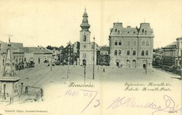T2/T3 1900 Temesvár, Timisoara; Gyárváros, Kossuth Tér, Szerb Ortodox Templom, Kohn Testvérek üzlete / Fabrik, Kossuth P - Unclassified