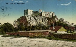 T2/T3 1918 Beckó, Beczkó, Beckov; Beckó Vára A Vágvölgyben. Kiadja Schwarcz Vilmos / Beckovsky Hrad, Povazie / Castle Ru - Sonstige & Ohne Zuordnung