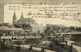 T2/T3 1901 Komárom, Komárnó; Darányi Liget, Piac, Schulz Ignác üzlete / Park, Market, Shop (EK) - Sonstige & Ohne Zuordnung