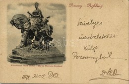 * T2/T3 1898 Pozsony, Pressburg, Bratislava; Koronázási Emlékszobor (Mária Terézia Szobor) / Maria Theresia-Denkmal / Ma - Sonstige & Ohne Zuordnung