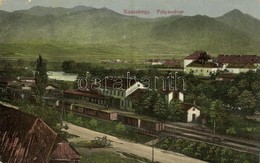 T3 1916 Rózsahegy, Ruzomberok; Pályaudvar, Vasútállomás, Vonatok / Bahnhof / Railway Station, Trains + 'RÓZSAHEGY P.U.'  - Sonstige & Ohne Zuordnung