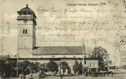 T2/T3 1910 Rozsnyó, Roznava; Rákóczi őrtorony, Vajner József üzlete. Kiadja Falvi Jenő / Watchtower, Shop (EK) - Other & Unclassified