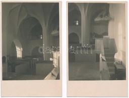 * Somorja, Samorín; Református Templom, Belső / Calvinist Church, Interior - 2 Régi Fotó Képeslap / 2 Pre-1945 Photo Pos - Other & Unclassified