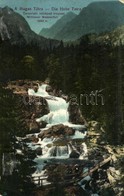 T2/T3 1915 Tátra, Magas Tátra, Vysoké Tatry; Nagy Tarpatak Középső Vízesése, Fahíd / Gross Kohlbach Mittlerer Wasserfall - Sonstige & Ohne Zuordnung