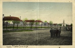 T4 1915 Tejfalu, Milchdorf, Mliecno (Somorja, Samorín); Fő Utca, Templom. Kiadja Kranzinger N. / Main Street, Church (fa - Other & Unclassified