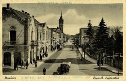 * T3 Munkács, Mukacheve, Mukachevo, Mukacevo; Kossuth Lajos Utca, Goldstein üzlete, Lovaskocsi / Street, Shop, Horse Car - Sin Clasificación