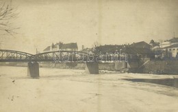 * T2 1920 Ungvár, Uzshorod, Uzhhorod, Uzhorod; Híd, Befagyott Ung Folyó Télen, Polgári Leányiskola / Bridge, Frozen Uzh  - Ohne Zuordnung