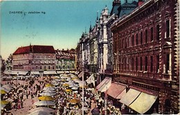 T2/T3 Zagreb, Jelacicev Trg. / Square, Shop Of Berger, Market (EK) - Sonstige & Ohne Zuordnung