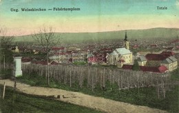 T2/T3 1916 Fehértemplom, Ung. Weisskirchen, Bela Crkva; Szőlőhegy, Templom / Vineyards, Church + 'S.B. 5. K. Bay. 3. Inf - Ohne Zuordnung