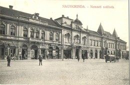 T2 1909 Nagykikinda, Kikinda; Nemzeti Szálloda, Fő Utca, Gyógyszertár, Koszta Popov, Joannovits István, Gyurgyev M. Fodr - Ohne Zuordnung