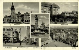 * T2/T3 Szabadka, Subotica; Szentháromság Szobor, Városháza, Park, Kossuth Lajos Utca / Trinity Statue, Town Hall, Park, - Sin Clasificación