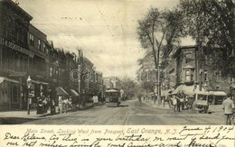 * T2 1904 East Orange (New Jersey), Main Street, Looking West From Prospect, M. Decker & Brother, Tram - Sonstige & Ohne Zuordnung