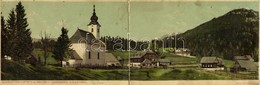 * T4 Glashütten (Deutschlandsberg-Steiermark), Kirche / Church. Folding Panoramacard (r) - Sonstige & Ohne Zuordnung