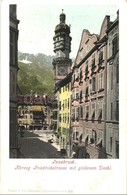 T2 Innsbruck, Herzog Friedrichstrasse Mit Goldenem Dachl. Purger & Co. 891. / Street View, Golden Roof - Sonstige & Ohne Zuordnung
