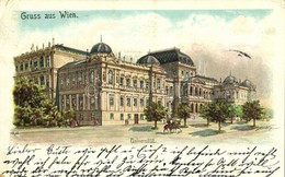T2/T3 1900 Wien, Vienna, Bécs I. Universität / University, Litho (EK) - Sonstige & Ohne Zuordnung