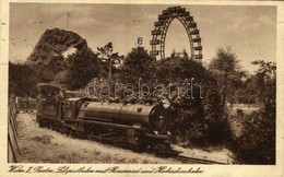 T3/T4 1931 Wien, Vienna, Bécs II. Prater, Liliputbahn Mit Riesenrad Und Hochschaubahn / Amusement Park, Ferris Wheel, Ro - Sonstige & Ohne Zuordnung