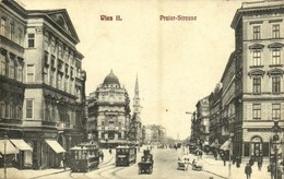 T2/T3 Wien, Vienna, Bécs II. Prater Strasse / Street View With Trams (EK) - Sonstige & Ohne Zuordnung