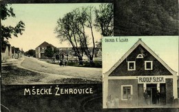 T2/T3 1911 Msecké Zehrovice, Obchod R. Slegra / Street View, Shop Of Rudolf Slegr. Published By Rudolf Slegr (EK) - Ohne Zuordnung