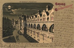 T2/T3 Sokolowsko, Görbersdorf; Dr. Brehmer's Heilanstalt / Spa Sanatorium. August Jung's Litho - Otros & Sin Clasificación