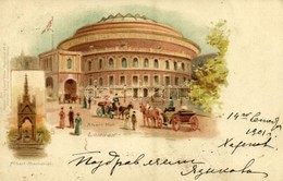T2/T3 1901 London, Albert Hall And Memorial. Raphael Tuck & Sons 'View' Postcard No. 8. Litho (EK) - Otros & Sin Clasificación