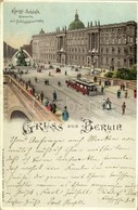 T2/T3 1899 Berlin, Königl. Schloss, Südseite Mit Schlossbrunnen / Castle, Fountain, Horse-drawn Tram. W. Hagelberg Art N - Ohne Zuordnung